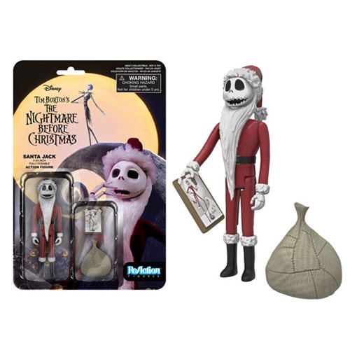 The Nightmare Before Christmas Santa Jack ReAction 3 3/4-Inch Retro Action Figure